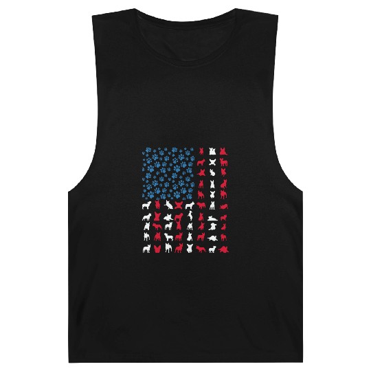 French Bulldog Patriotic Frenchie 4th of July USA Barnard Tanks