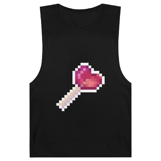 Pixel Art Sprite Cute Heart Lollipop Barnard Tanks