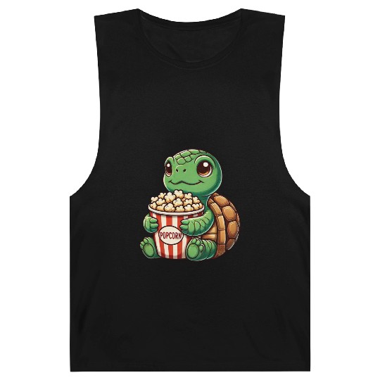 Cute turtle popcorn movies cinema fun Barnard Tanks