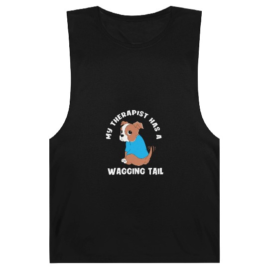 My Therapist Has A Wagging Tail Cute Therapy Dog Barnard Tanks