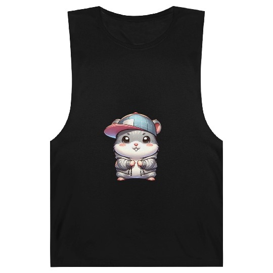 Light Gray Hip Hop Hamster Barnard Tanks