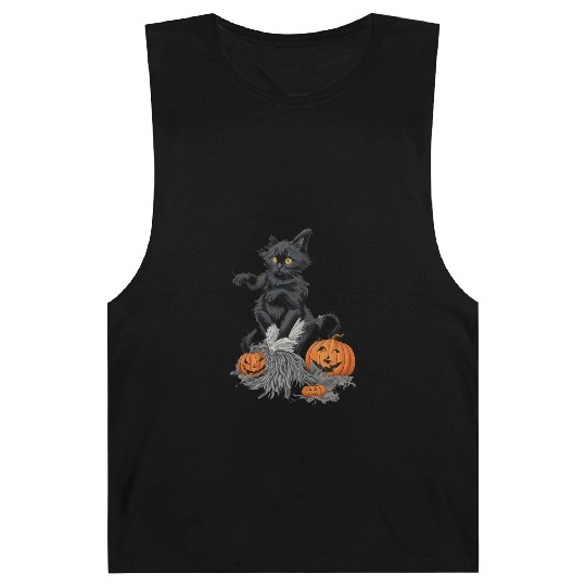 Witchy Black Cat Barnard Tanks