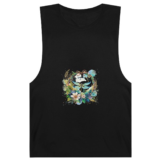 One day at a time dragonfly floral Barnard Tanks