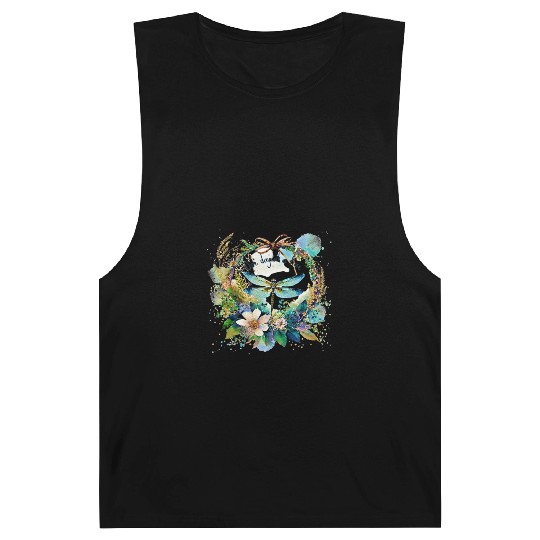 One day at a time dragonfly floral Barnard Tanks