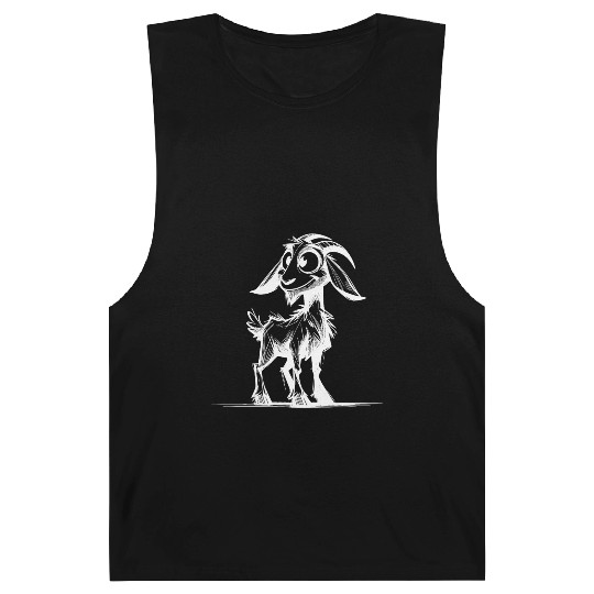 Goat Big Eyes Grinning Billy Goat Sketch Barnard Tanks