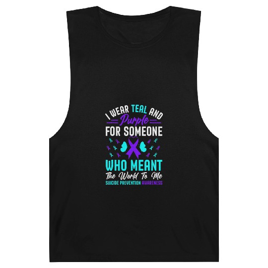 I wear teal and purple for someone who meant Barnard Tanks