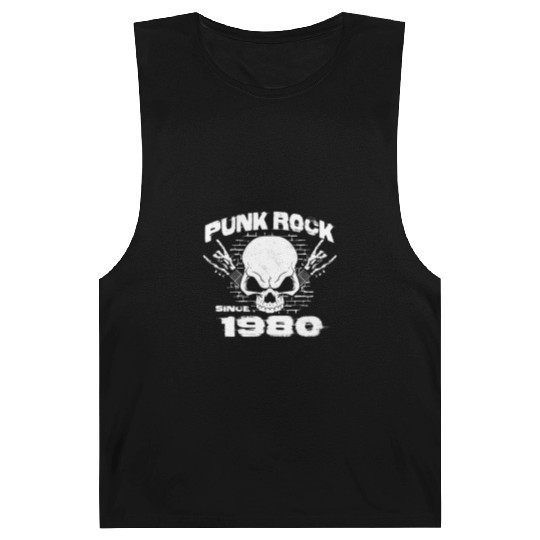 Punk Rock Since 1980 - Skull Rock Hands 44th Barnard Tanks
