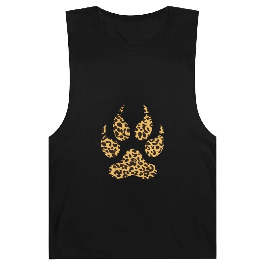Leopard Paw Funny Jaguar Animal Lover Pawprint Pun Barnard Tanks