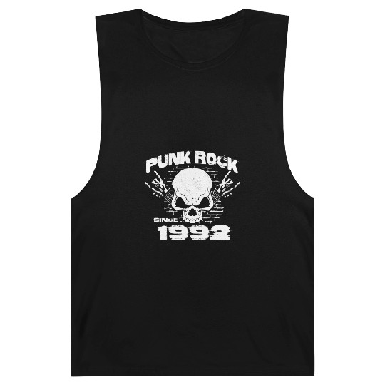 Punk Rock Since 1992 - Skull Rock Hands 32nd Barnard Tanks
