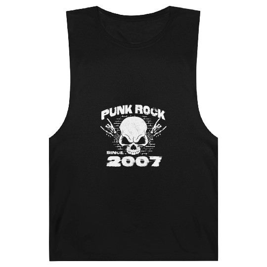 Punk Rock Since 2007 - Skull Rock Hands 17th Barnard Tanks