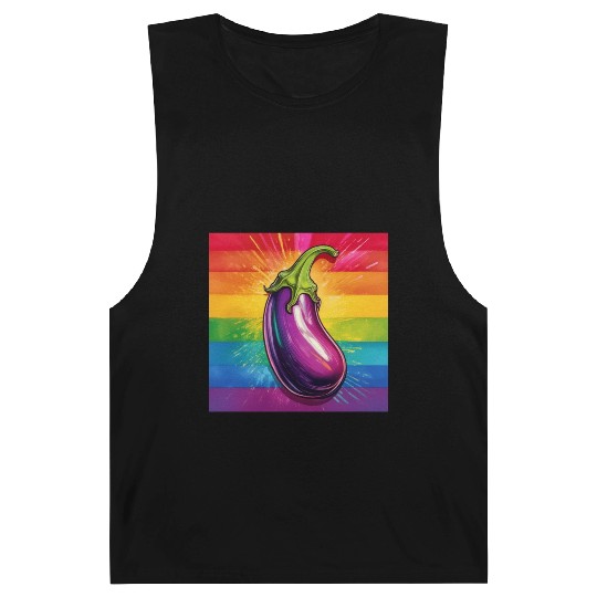 LGBTQ Eggplant Barnard Tanks