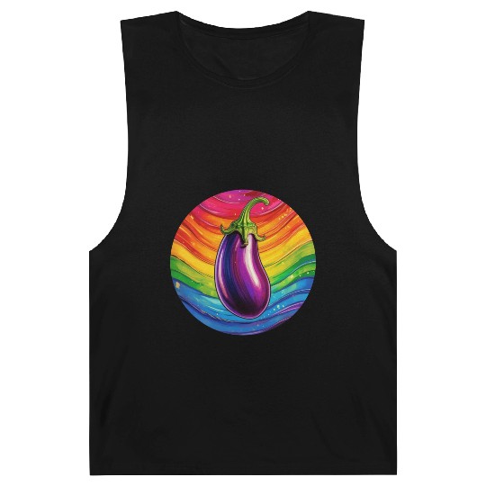 LGBTQ Eggplant Barnard Tanks
