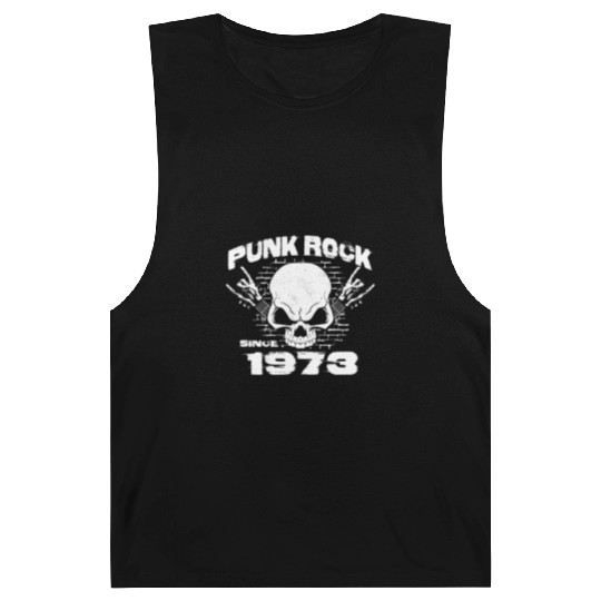 Punk Rock Since 1973 - Skull Rock Hands 51st Barnard Tanks