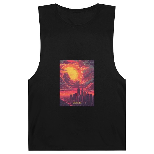 Beautiful View of Detroit MI Barnard Tanks