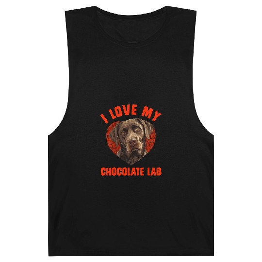 Brown Labrador I LOVE MY CHOCOLATE LAB Owners Barnard Tanks