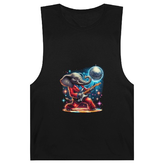 Disco Ball Guitar Elephant Barnard Tanks
