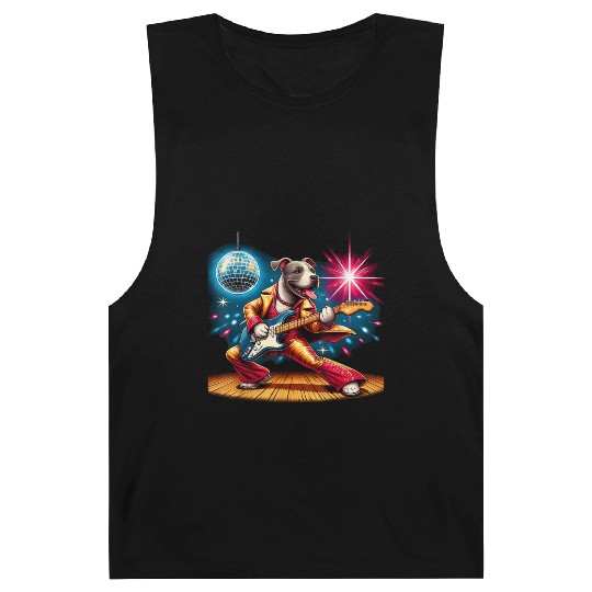 Disco Ball Guitar dog Barnard Tanks