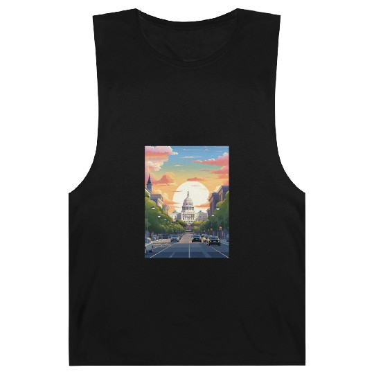 Sunset in US Capitol Washington DC Barnard Tanks