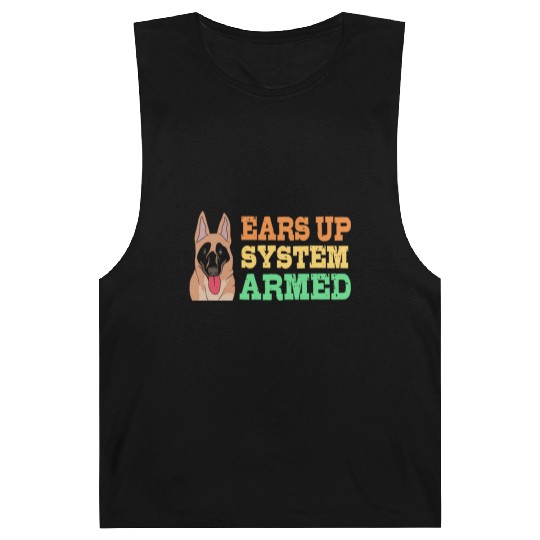 Retro Dog Ears Up System Armed Belgian Malinois Barnard Tanks
