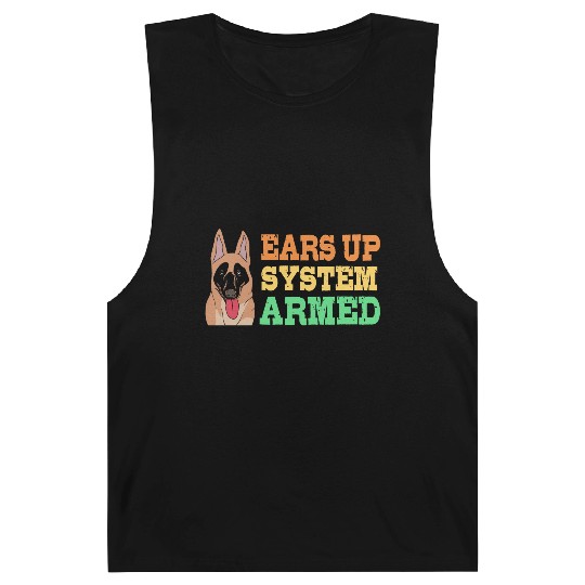 Retro Dog Ears Up System Armed Belgian Malinois Barnard Tanks