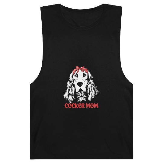 Cute Dog Hair Bow Cocker Spaniel Mom Cocker Mom Barnard Tanks