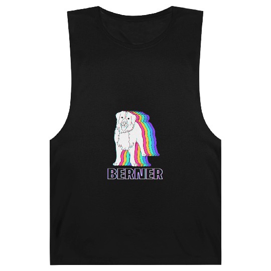 Funny Dog Lover Retro Berner Bernese Dog Barnard Tanks