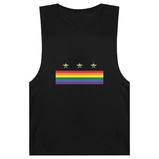 Washington DC Gay Pride Parade Rainbow Flag Barnard Tanks