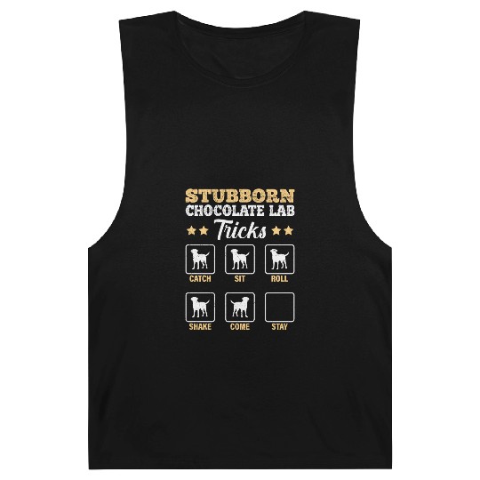 Labrador STUBBORN CHOCOLATE LAB TRICKS Barnard Tanks