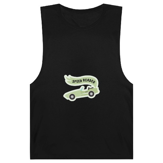 Speed ReaderBookish Racing Car Pastel Green Lemon Barnard Tanks