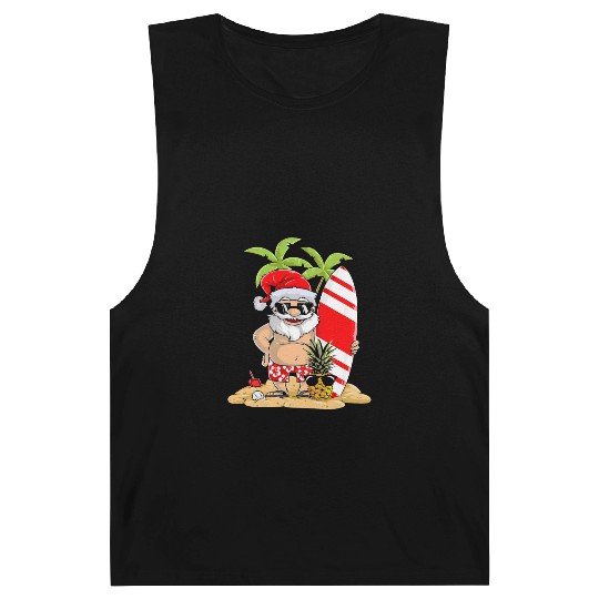 Santa Funny Christmas In July Barnard Tanks