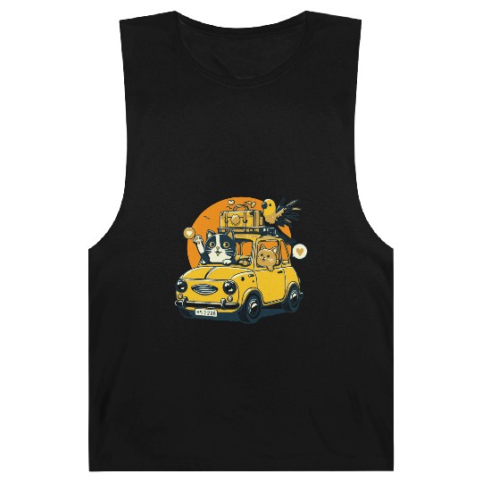 Road Trip by Car : Life's Better with Cat Friends Barnard Tanks