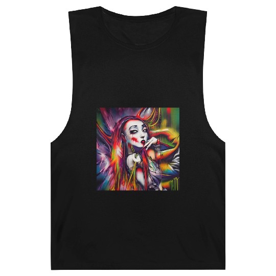 Ghost Witch Vampire Girl Dreams Pop Street Art Barnard Tanks