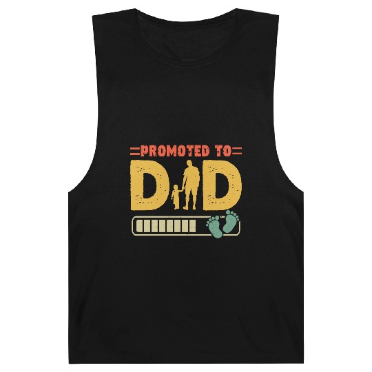 Promoted To Dad Funny Dad Announcement Barnard Tanks