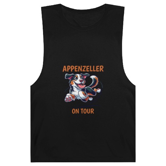 Appenzeller On Tour Funny Dog Lover Graphic Barnard Tanks