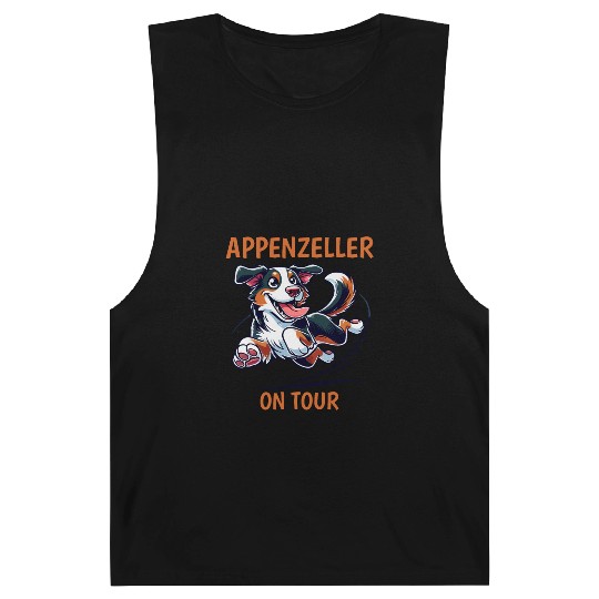 Appenzeller On Tour Funny Dog Lover Graphic Barnard Tanks