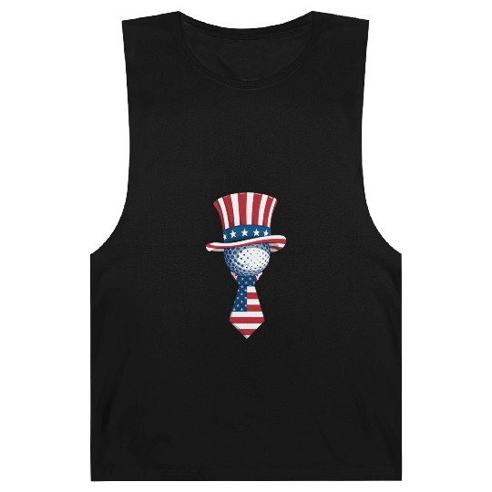 Patriotic Golf Ball with Stars and Stripes Hat Barnard Tanks