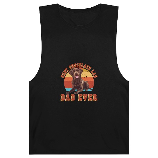 Brown Labrador BEST CHOCOLATE LAB DAD EVER Men Barnard Tanks
