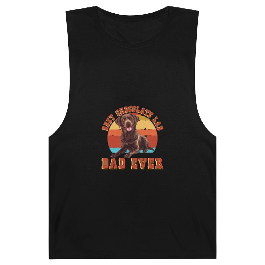 Brown Labrador BEST CHOCOLATE LAB DAD EVER Men Barnard Tanks