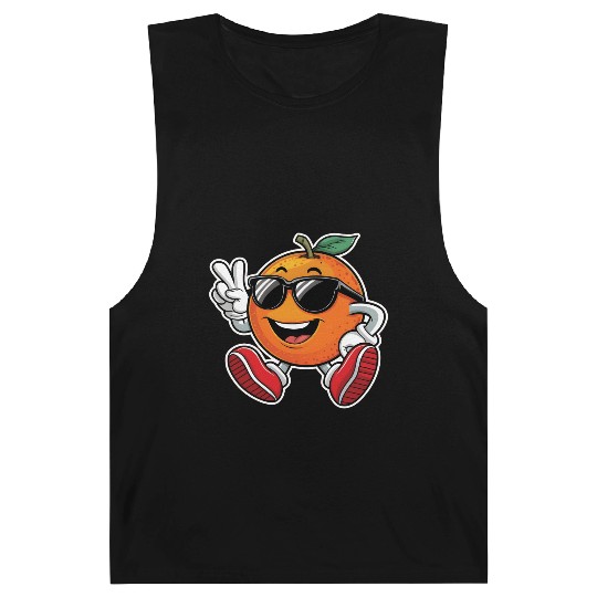 Funny Orange Fruit Relaxing Barnard Tanks