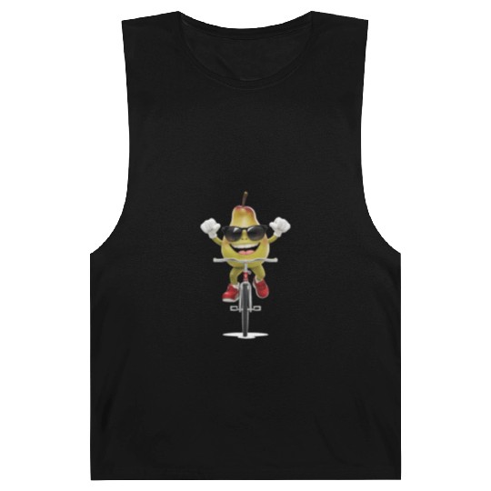 Pear Cycling On Bike Realistic Barnard Tanks