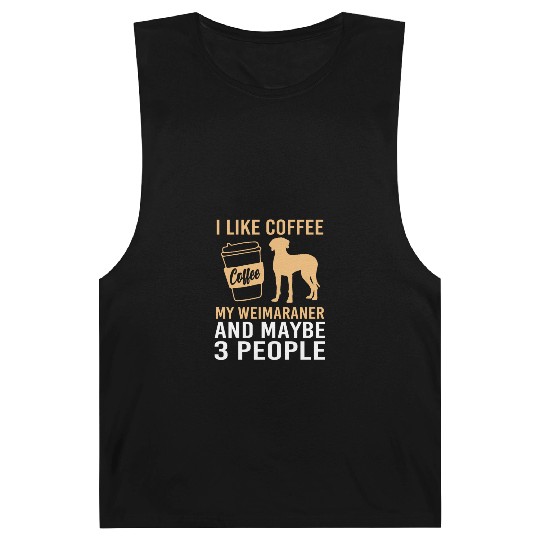 Dog Pun Coffee Lover Pet Coffee And Weimaraner Barnard Tanks