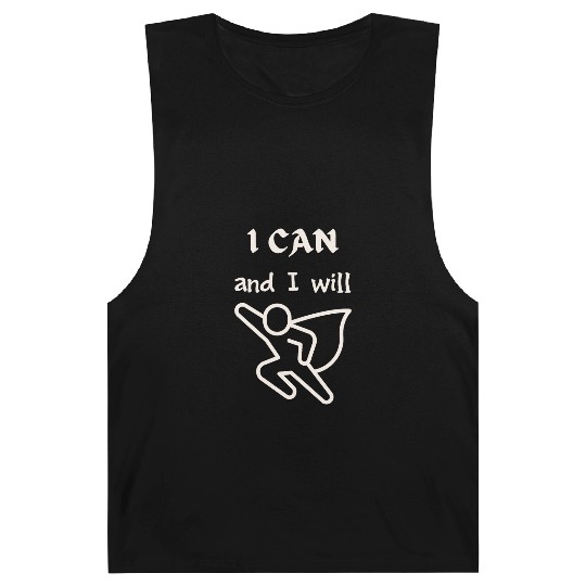 I Can and I Will - Motivational Superhero Barnard Tanks