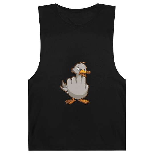 Funny Rude Seagull Outfit Gift for Men and Women Barnard Tanks