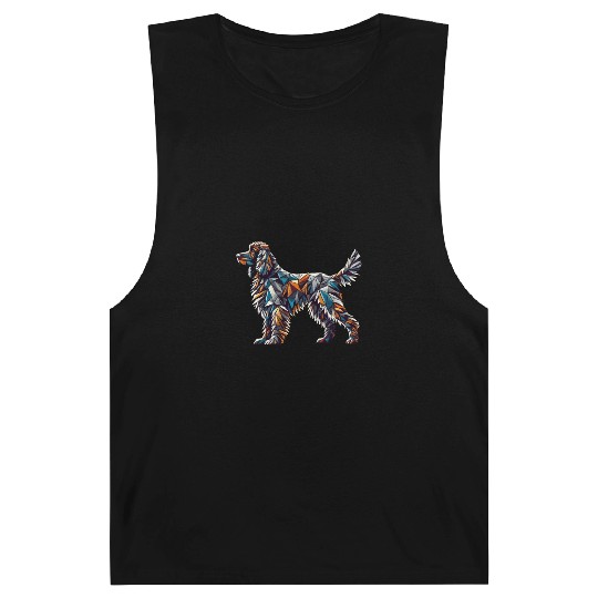 Geometric Art Irish Water Spaniel Spaniels Barnard Tanks