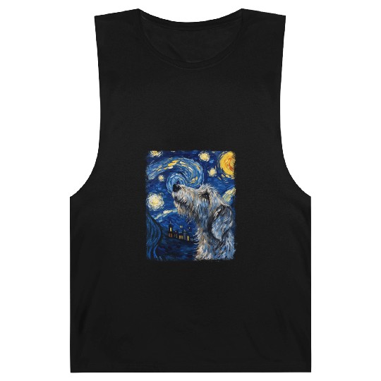 Irish Wolfhound Dog Starry Night Painting Barnard Tanks