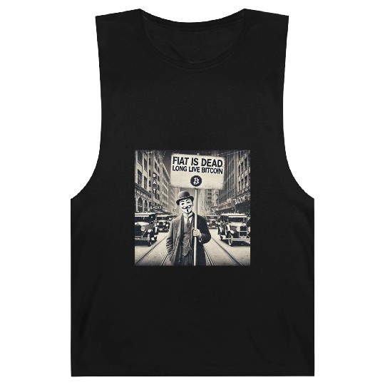 Fiat is dead long live Bitcoin Vintage Ad Barnard Tanks