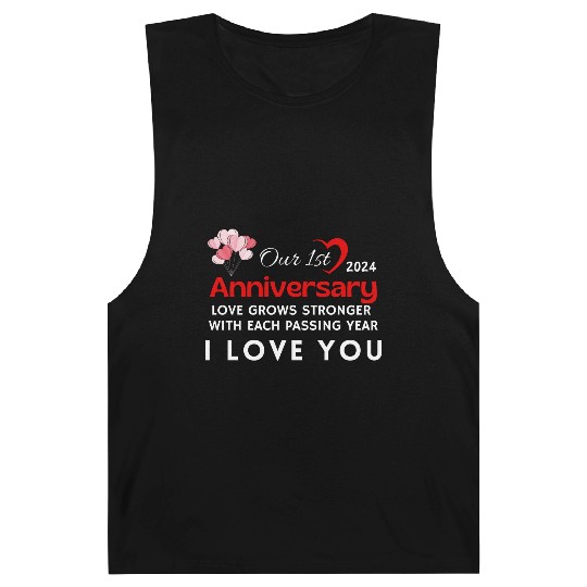 1st Anniversary I Love You Barnard Tanks