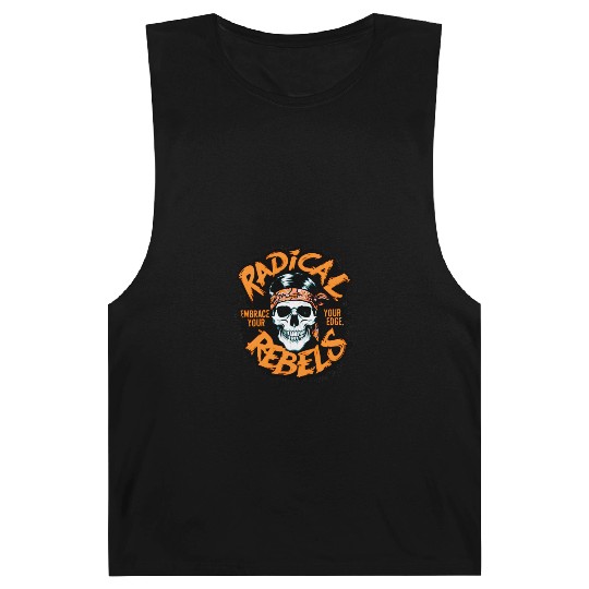 Skull Radical Rebels Embrace Your Edge Barnard Tanks