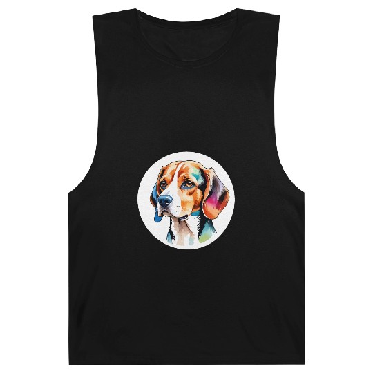 Beagle Watercolor Barnard Tanks