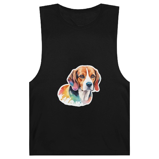Beagle Watercolor Barnard Tanks